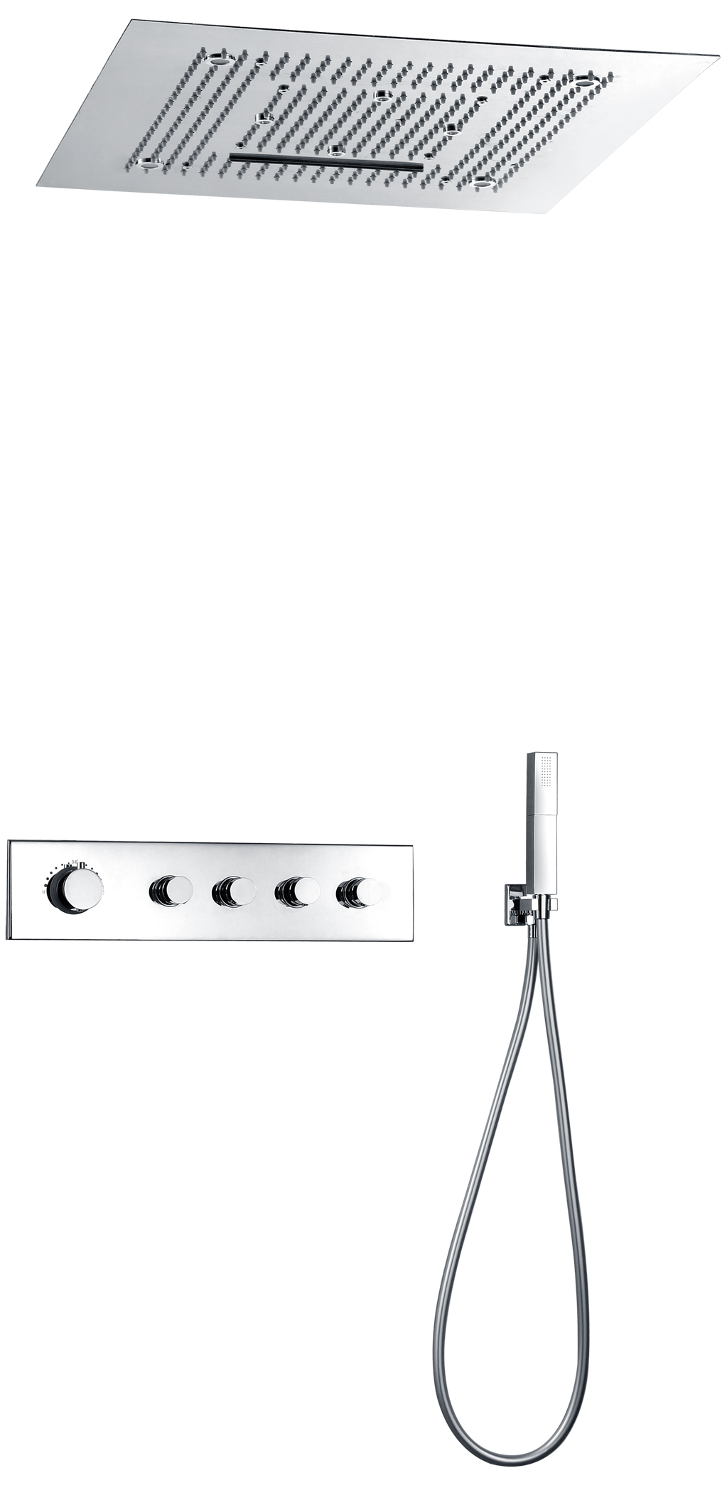 Душевая система с термостатом AltroBagno Metropoli 040403 Cr
