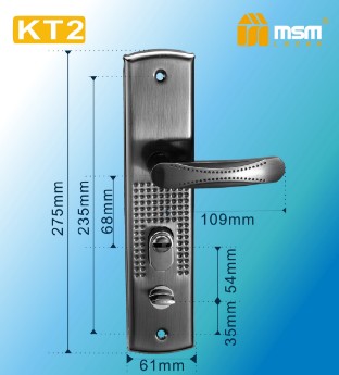 Ручка для китайских стальных дверей MSM KT2-A SN матовый никель