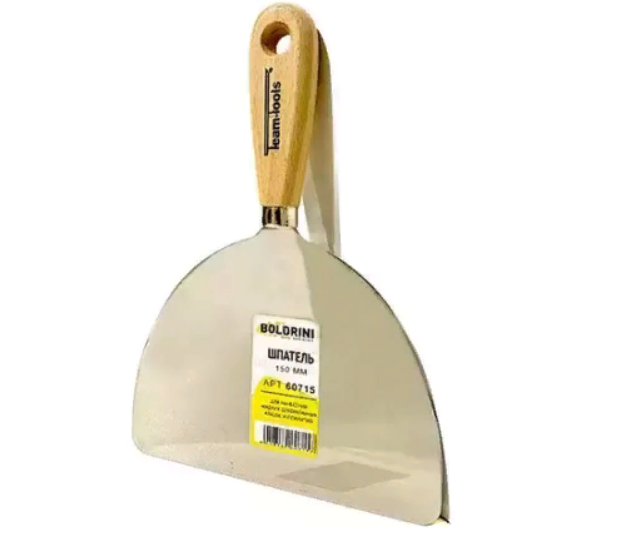 Шпатель овальный из нержавеющей стали Boldrini Inox, 150 мм 60715