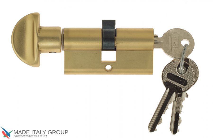 Цилиндровый механизм Venezia 25/10/35 французское золото вертушка-ключ