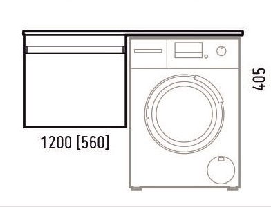 Тумба с раковиной подвесной COROZO "Альтаир 120" белый