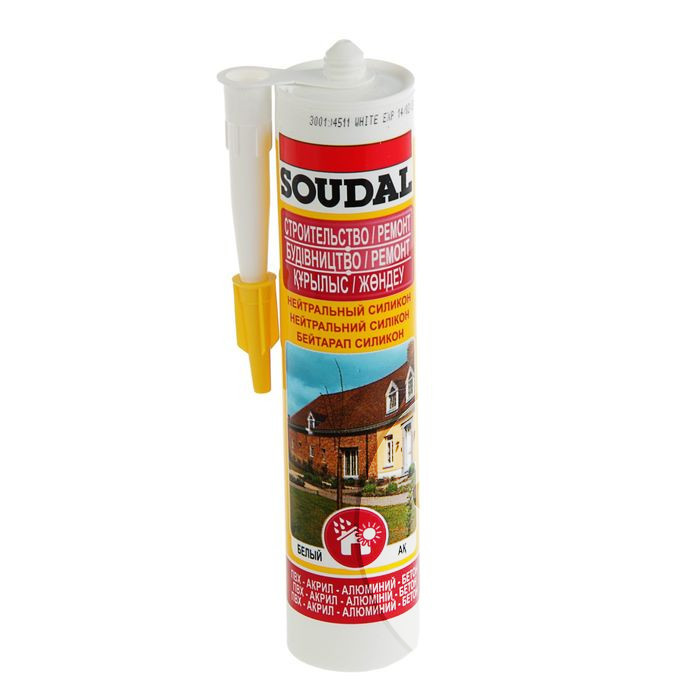 Герметик Soudal силиконовый нейтральный бесцветный 280 мл