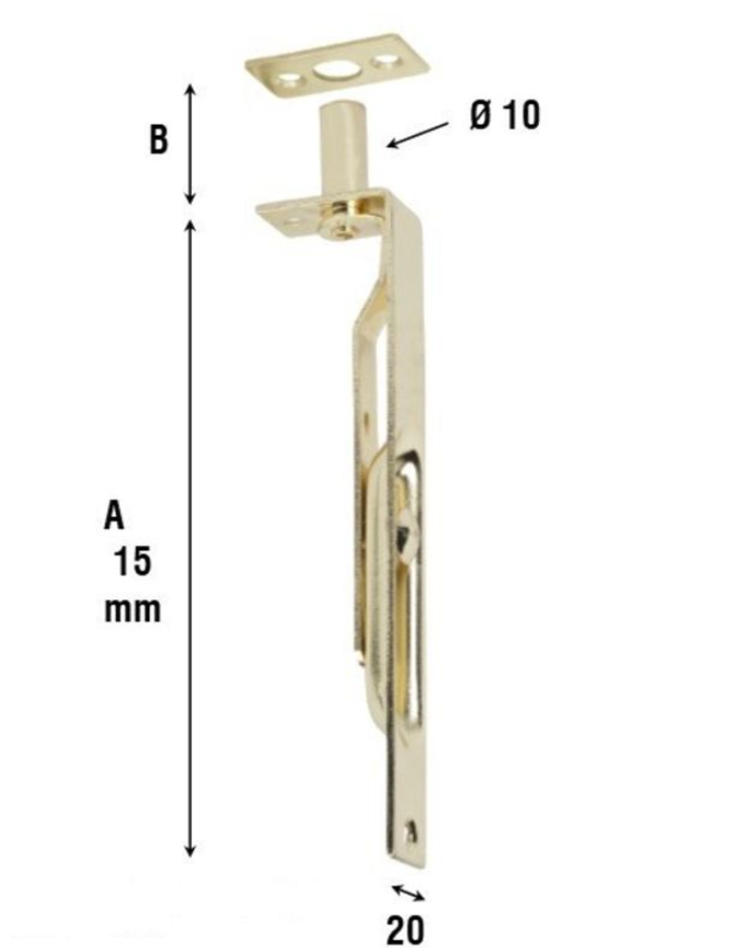 Ригель дверной врезной ALDEGHI 150мм 211AL015