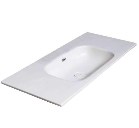 Тумба с раковиной Armadi Art "Vallessi Avangarde Canale 100" белая/золото