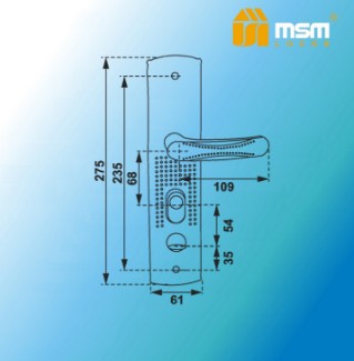 Ручка для китайских стальных дверей MSM KT4G-AR AM антик медь