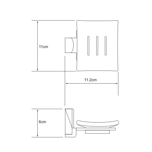 Мыльница с держателем WasserKraft Exter K-5229