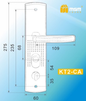 Ручка для китайских стальных дверей MSM KT2-CAL SN матовый никель