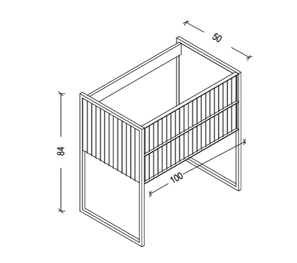 Тумба с раковиной Armadi Art "Monaco 100" черная/хром