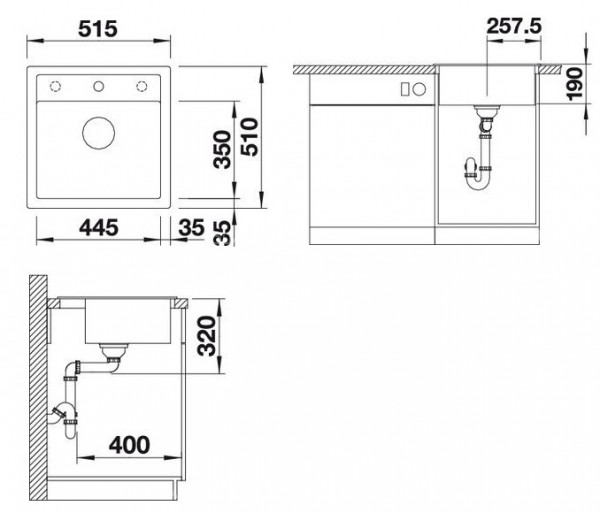Кухонная мойка Blanco Dalago 5 Silgranit PuraDur
