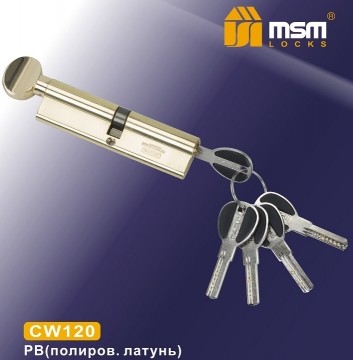 Цилиндровый механизм перфорированный MSM ключ-вертушка CW120mm