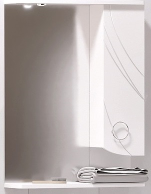 Зеркало-шкаф COROZO "Ультра Флора 55/С" R белый