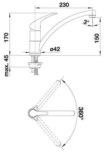 Смеситель для кухни Blanco Bravon