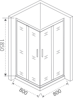 Душевой уголок Good Door Jazze CR-80-G-BR