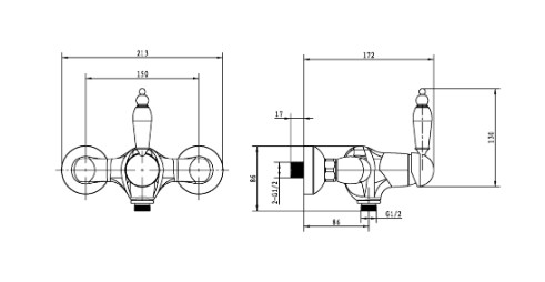 Смеситель для душа Boheme MEDICI Ripresa 304