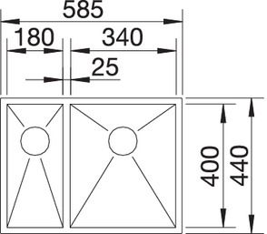 Кухонная мойка Blanco Zerox 340/180-IF-N