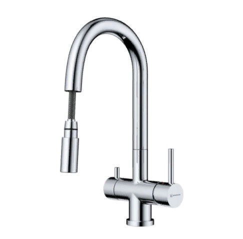 Смеситель для кухни Omoikiri Akita-S BN с выдвижным душем