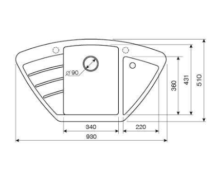 Кухонная мойка Lava A2