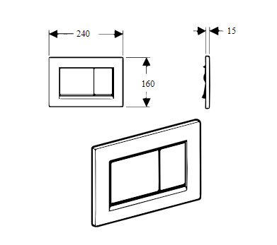 Кнопка смыва Boheme GOLD 655