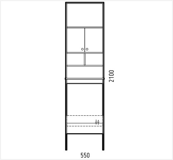 Шкаф-пенал напольный COROZO "Комфорт 55" белый