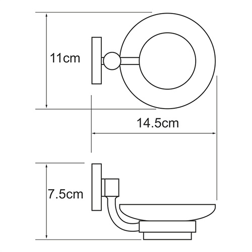 Мыльница с держателем WasserKraft Rhein K-6229