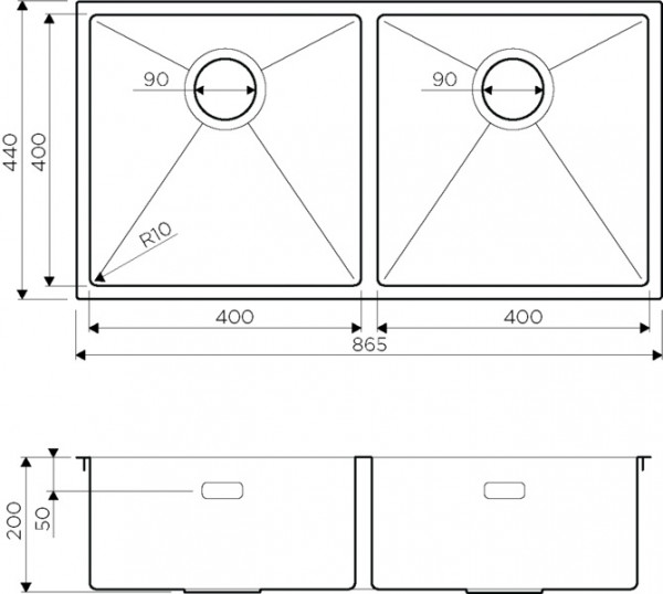 Кухонная мойка Omoikiri Taki 86-2-U/IF