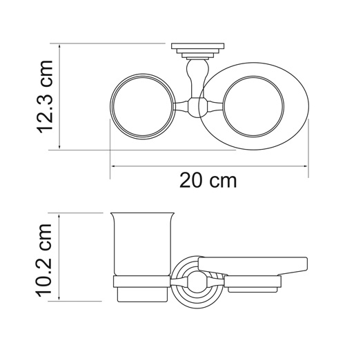 Держатель стакана и мыльницы WasserKraft Ammer K-7026
