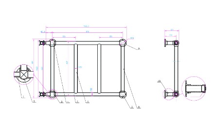 Полотенцесушитель водяной Boheme Palazzo 750x500 mm хром