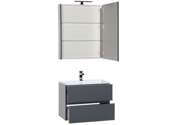 Мебель для ванной Aquanet "Алвита 70" серый антрацит