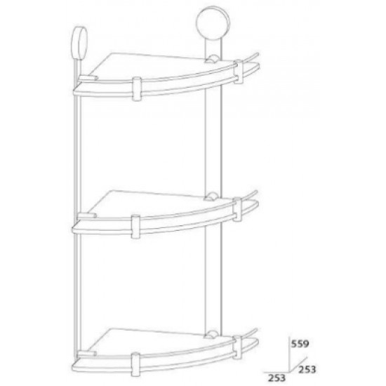 Полка 3-х ярусная угловая Artwelle Harmonie HAR 041