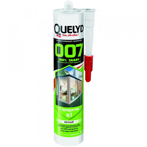 Клей-герметик Quelyd 007  универсальный белый 290 мл.