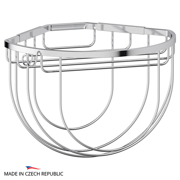 Полка-решетка с крючками и держателем мочалок угловая FBS Ryna RYN 034