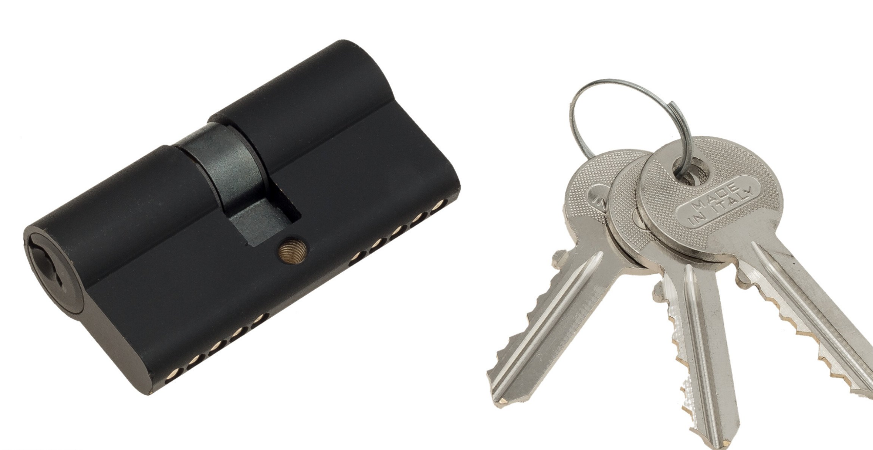 Цилиндровый механизм Venezia 25/10/25 черный ключ-ключ