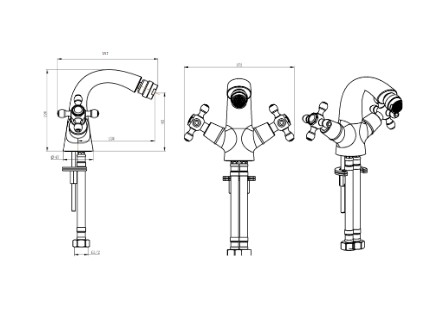 Смеситель для биде Boheme CRYSTAL 276-CRST хром