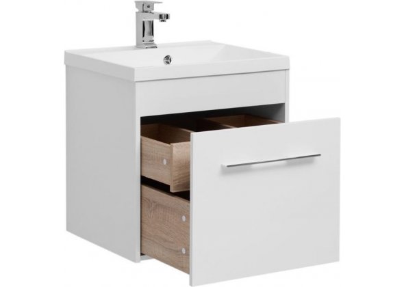 Тумба с раковиной Aquanet "Августа 58" белая