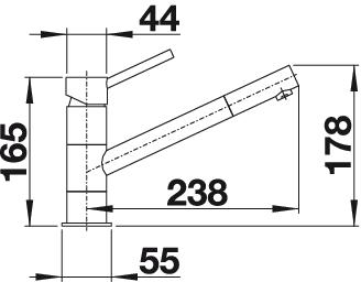 Смеситель для кухни Blanco Kano (хром)