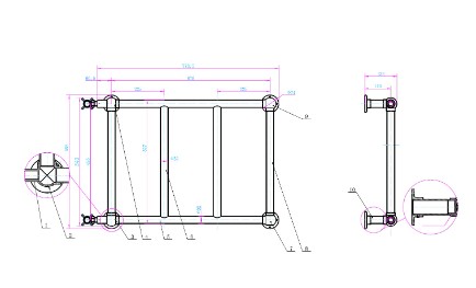 Полотенцесушитель водяной Boheme Palazzo 750x500 mm бронза