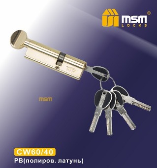 Цилиндровый механизм перфорированный MSM ключ-вертушка CW60/40mm