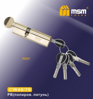 Цилиндровый механизм перфорированный MSM ключ-вертушка CW40/70mm 