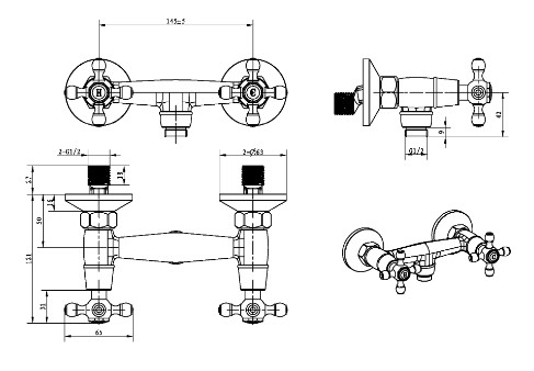Смеситель для душа Boheme SATINE 294-ST
