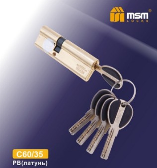 Цилиндровый механизм перфорированный MSM ключ-ключ C60/35mm