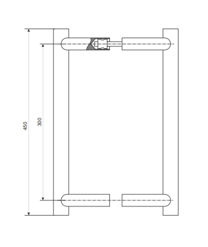 Ручка скоба Apecs HC-0902-25/300-INOX