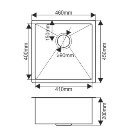 Кухонная мойка Melana Profline D4645HB графит