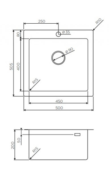 Кухонная мойка Omoikiri Amadare 50