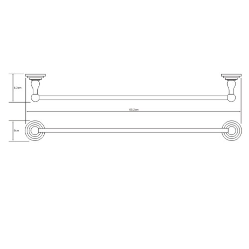 Полотенцедержатель двойной WasserKraft Isar K-7330
