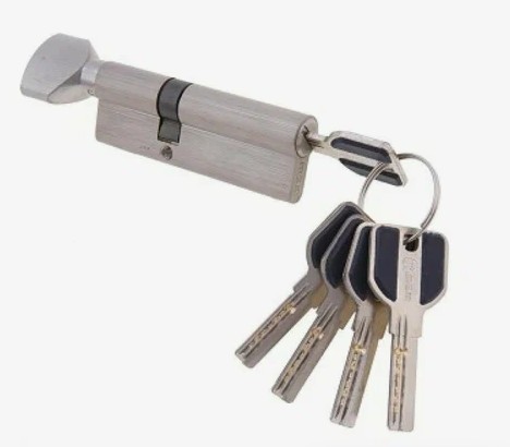 Цилиндровый механизм перфорированный MSM ключ-вертушка CW60mm SN матовый никель