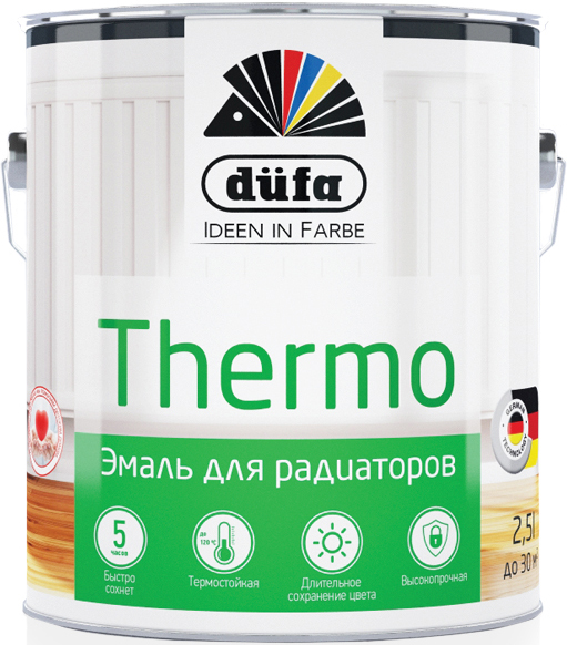 Эмаль Dufa Retail Thermo для радиаторов глянцевая белая
