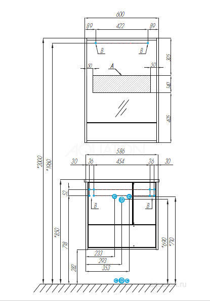 Зеркало-шкаф Aquaton "Ривьера 60" белый