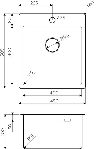 Кухонная мойка Omoikiri Amadare 45