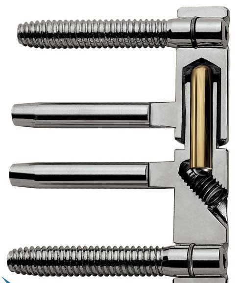 Дверная петля ввертная AGB 3-D СЕРИЯ (БИХРОМ) E01150.16.04