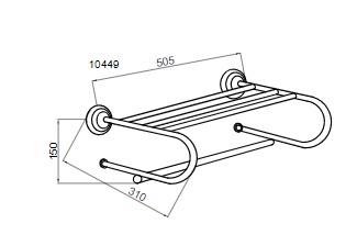 Полка для полотенец Boheme BRILLANTE 10449